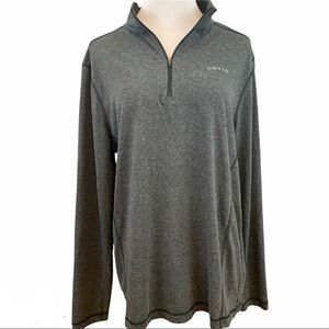 Orvis men’s gray lightweight quarter zip pullover